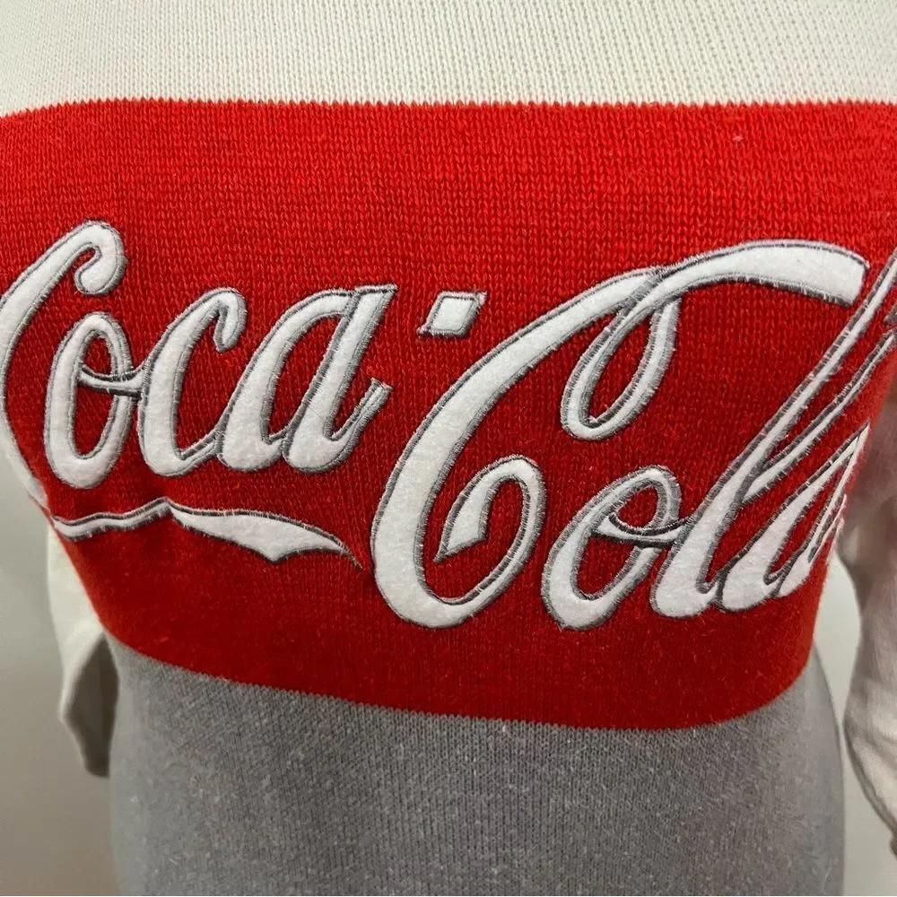 Vintage 1986 Coca Cola Color Block Men's Sweater -- L‎